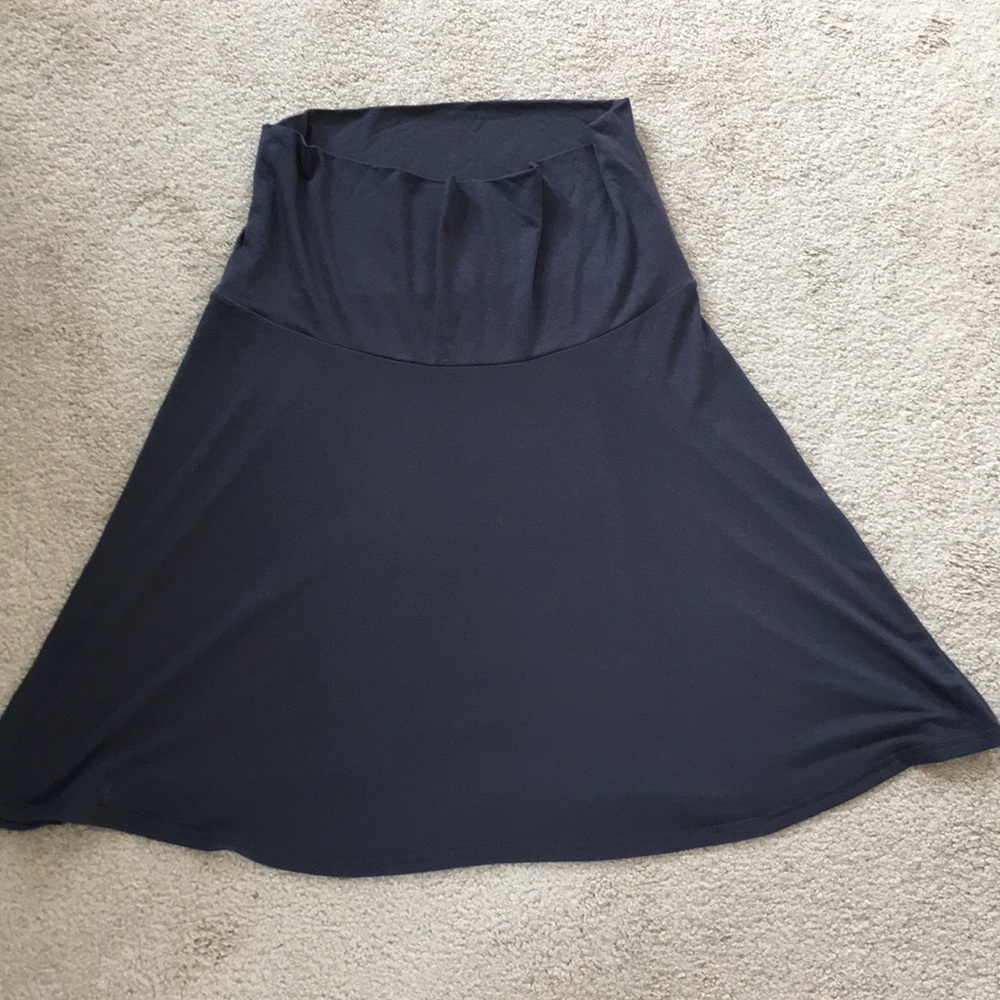 Full panel jersey maternity skirt